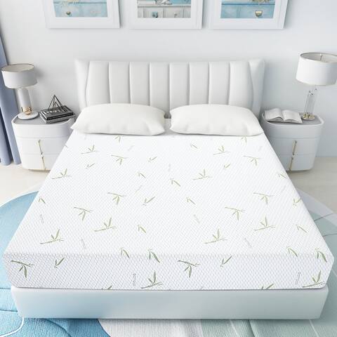 6 Inch Memory Foam Mattress with Bamboo Cover Breathable Bed Mattress