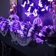 preview thumbnail 7 of 9, Multi Function Fiber Optic Artificial Halloween Garland - 6' x 6" - Black - Purple and Orange LED