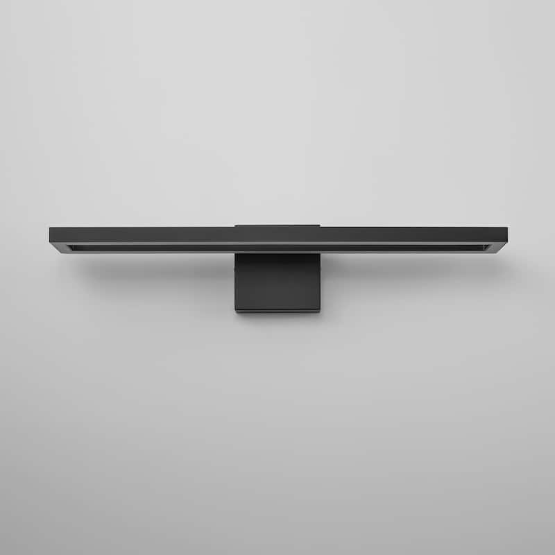 23.6 in. Modern Aluminum Linear Black Dimmable Integrated LED 3000K Bathroom Vanity Wall Light