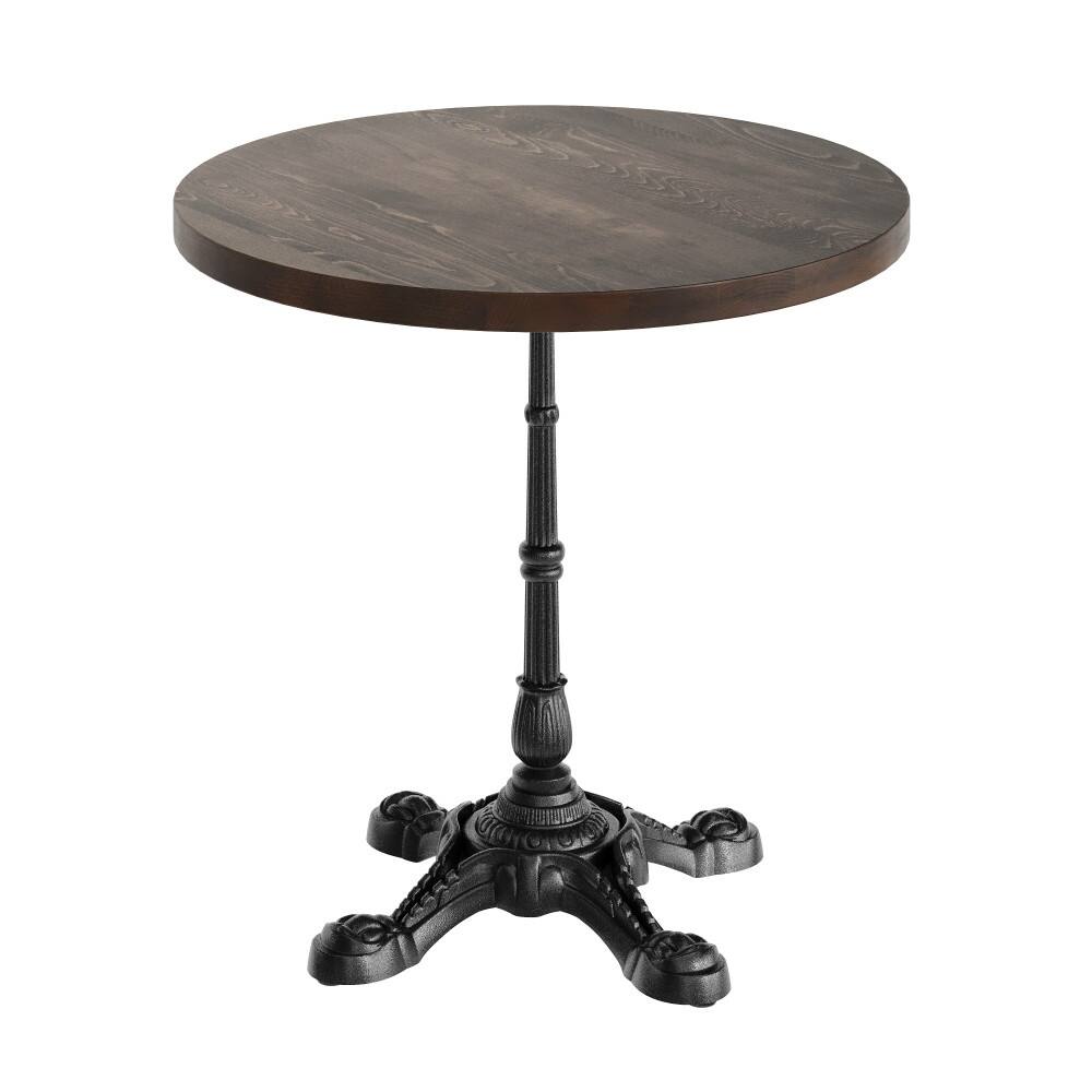 Round Solid Wood Commercial Tabletop with 22.75" x 22.75" Bistro Table Base - 30"W x 30"D x 29.75"H