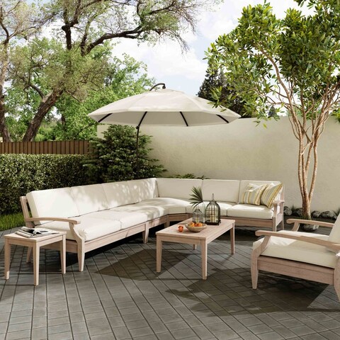 Miriam Natural Beige Outdoor Occasional Table Set