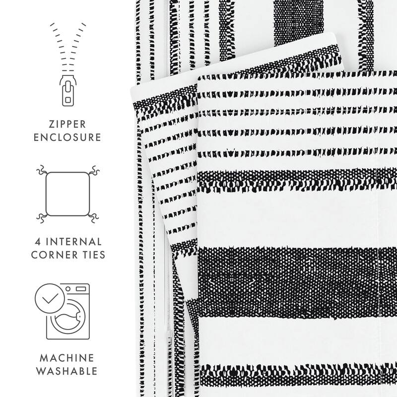 Becky Cameron Vintage Stripe 3-Piece Duvet Cover Set