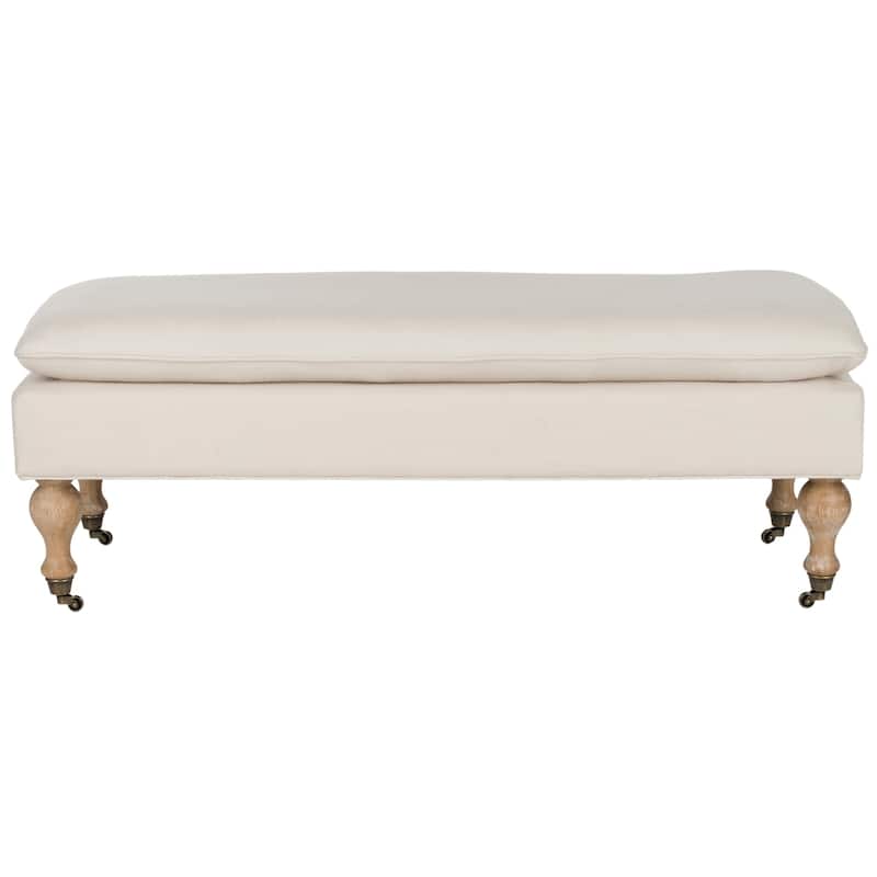 SAFAVIEH Tari Pillowtop Grey/ Sage Bench - 0 - 52" W x 21" D x 19" H - 52Wx21Dx19H - Creme