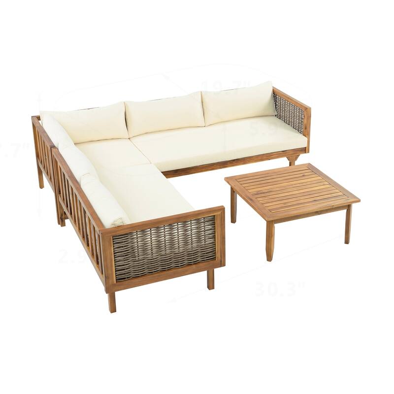 Sectional Seating Group with Waterproof Cushions