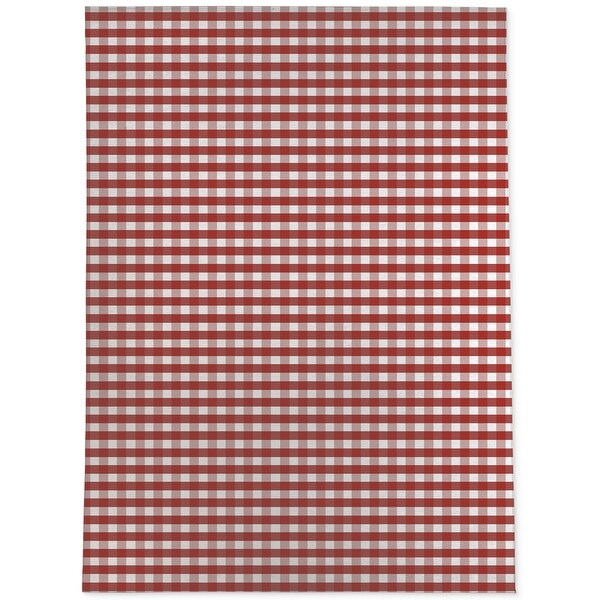 RED GINGHAM DREAM Area Rug by Kavka Designs - Overstock - 30968656