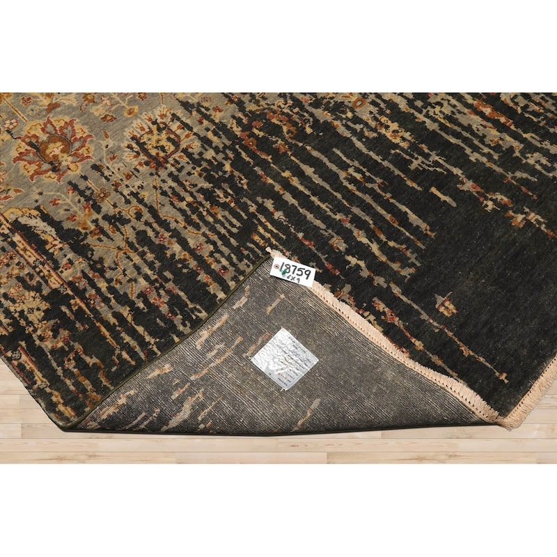 Premium Quality Peach Hand Knotted Traditional Oushak Wool Area Rug - 6' x 8' 8''