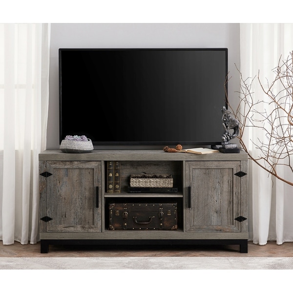 Grey rustic new arrivals tv stand