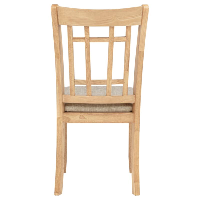 Lavon Wood Dining Side Chair Linen and Light Oak (Set of 2)