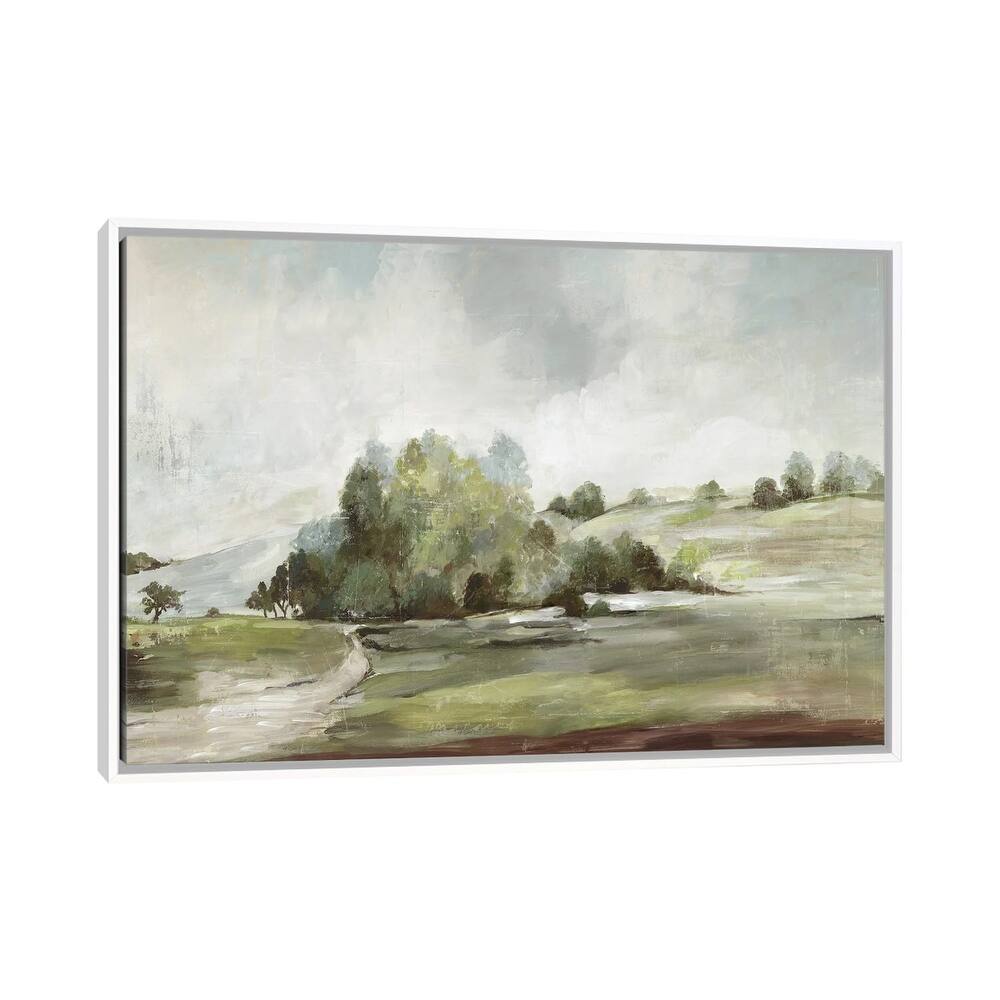 iCanvas "Green Country Road" by Allison Pearce Framed Canvas Print