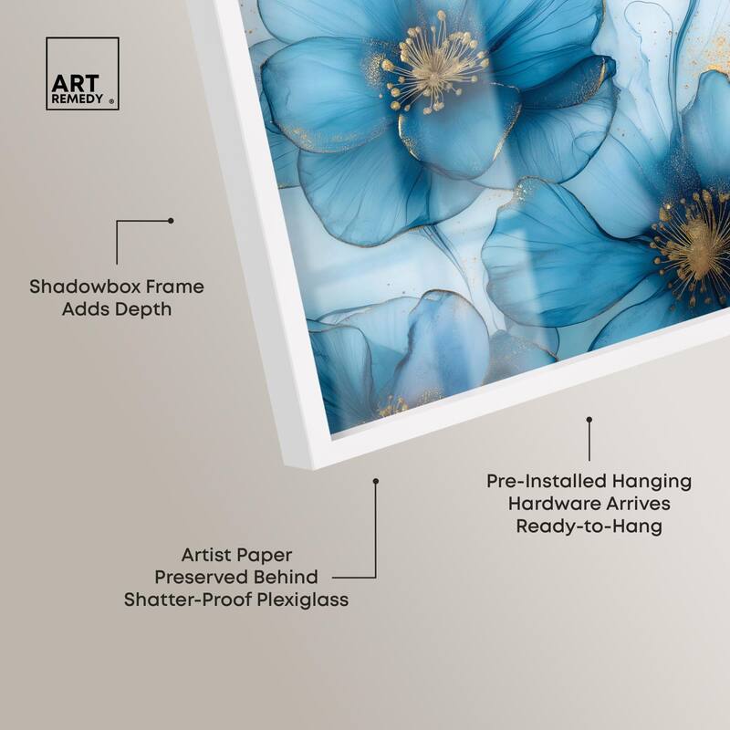 Gilded Cyanescence Shadowbox by Art Remedy