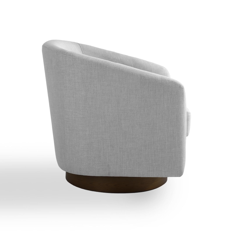 2 Set Modern Wide Round Swivel Accent Barrel Chairs