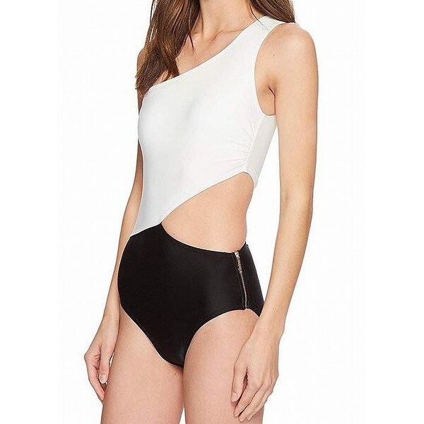 michael kors white one piece bathing suit