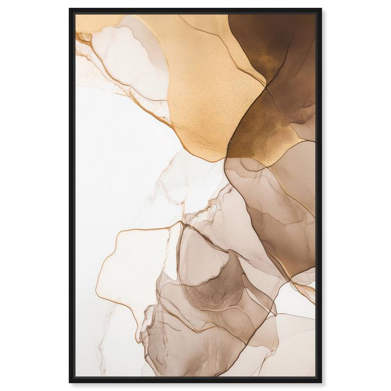 Sepia Silk Streams Canvas by Art Remedy - 10" x 15" - Black