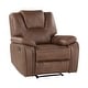 preview thumbnail 3 of 10, Steve Silver Kameryn Faux Leather Manual Recliner