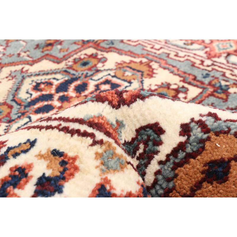 ECARPETGALLERY Hand-knotted Serapi Heritage Mint Wool Rug - 2'9 x 10'2