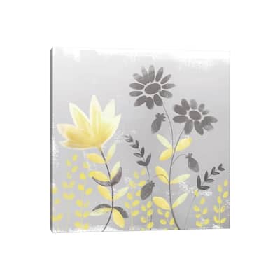 iCanvas "Soft Nature Yellow & Grey I" by Northern Lights Canvas Print