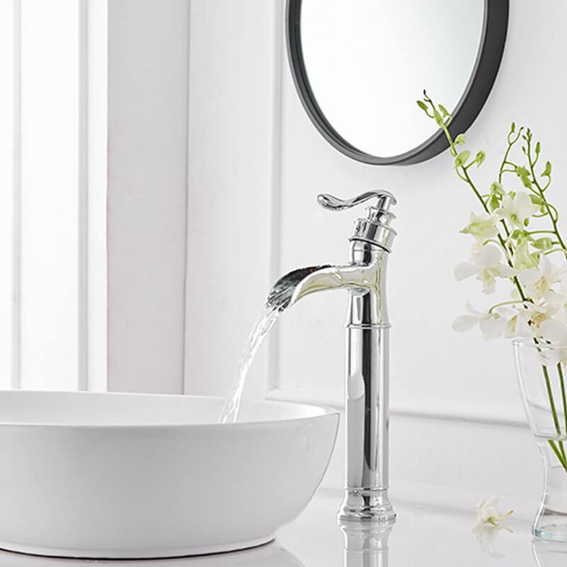 Single Handle Chrome Bathroom Sink Faucet - Chrome