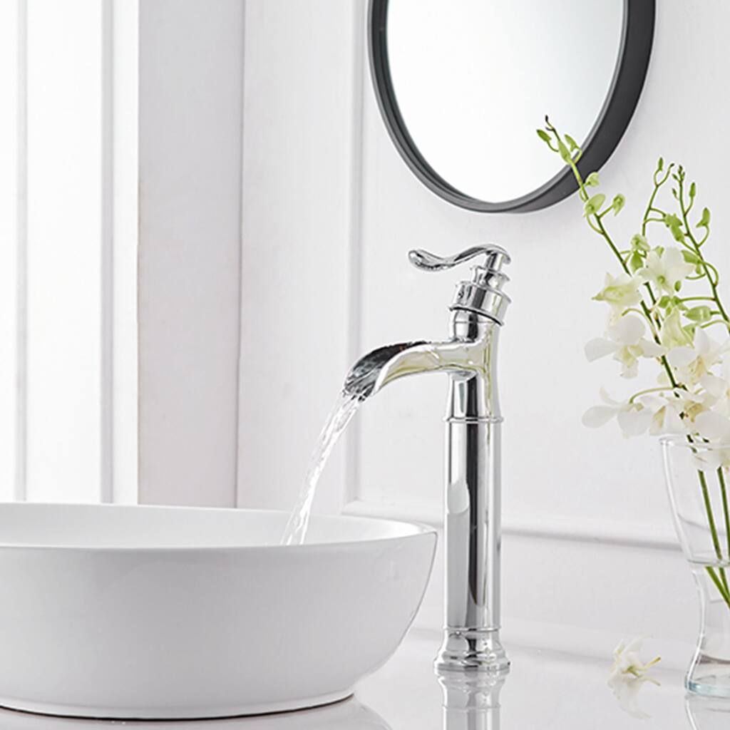 Single Handle Chrome Bathroom Sink Faucet