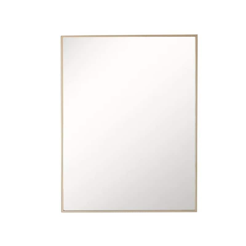 Rectangular Metal Frame Bathroom Vanity Mirror in Brushed Gold - 23.5 in.