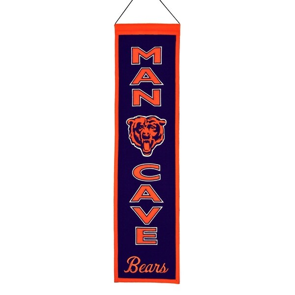 Chicago Bears Man Cave Wool Banner
