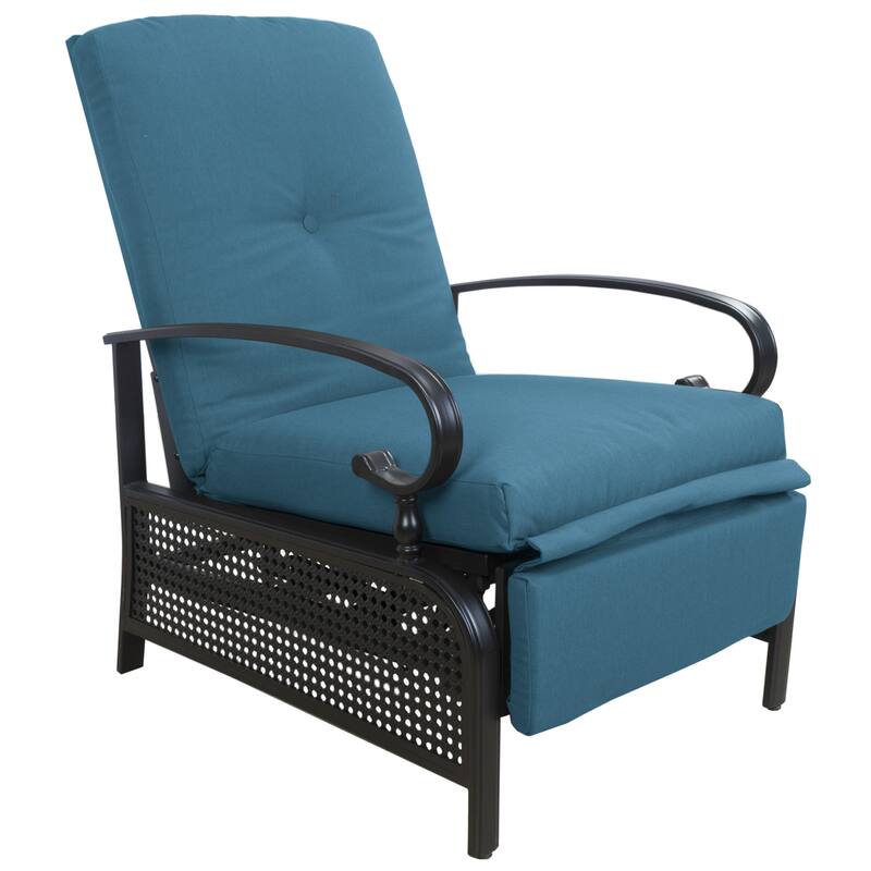 Kozyard Adjustable Patio Reclining Lounge Chair - Blue