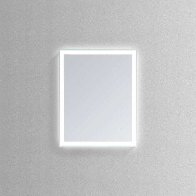 Modern Mirrors Nimbus Premium Wall Mountable Lighted Vanity Mirror with Defogger, Touch Control Adjustable Brightness