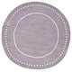 preview thumbnail 99 of 127, SAFAVIEH Handmade Bella Alverta Dotted Border Wool Rug 5' Round - Silver/Ivory