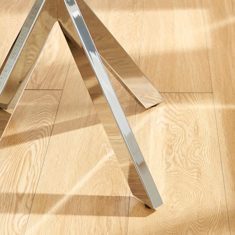 19.7" End Table With Glass Top