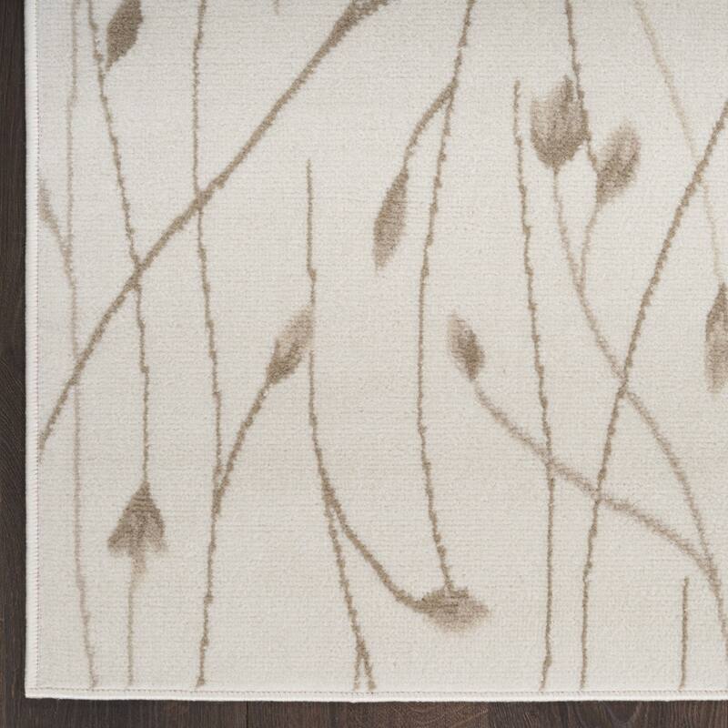 Lupic Power Loomed Floral Traditional Modern Area Rug By HomeRoots - 90' X '27' X '0.5