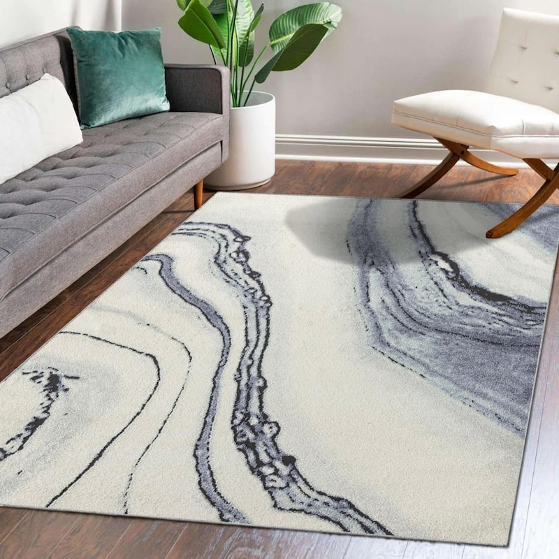 Luxe Weavers Modern Abstract Marbled Area Rug, Indoor Carpet