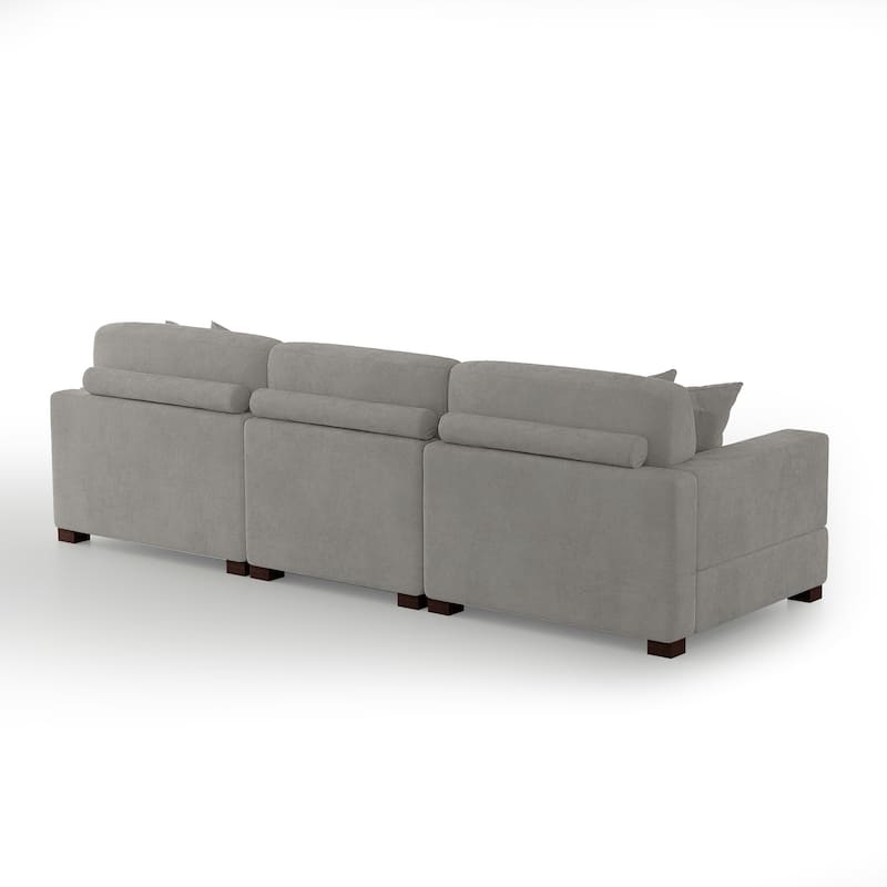 Oversized Modern Chenille Modular Sectional Sofa with Chaise