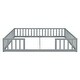 preview thumbnail 22 of 25, Double Twin Floor Bed with Fence, Guardrails, Without Door