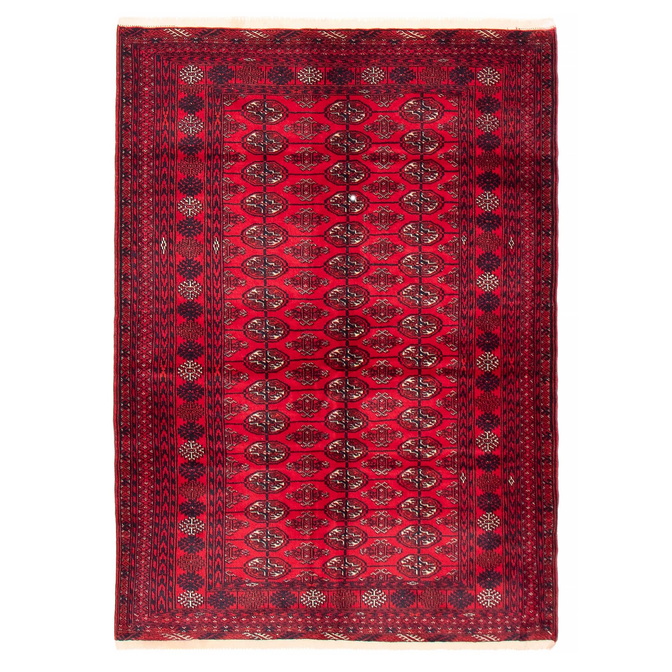 Teimani Red Rug 3'11" x 5'10" - 3'11 x 5'10