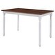 preview thumbnail 8 of 6, Retro Farmhouse Solid Wood Kitchen Dining Table Breakfast Nook, Cherry and White