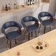 preview thumbnail 30 of 186, 26"/29" Faux Leather Swivel Bar Stools, Wood Counter Stool