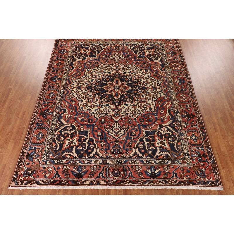 Bakhtiari Persian Vintage Rug Hand-Knotted Wool Carpet - 10'0"x 12'6"