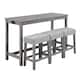 Option Gray Table & Gray Stools