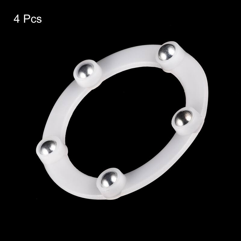 Rotating Swivel Stand with Steel Ball Lazy Susan Base Turntable 4Pcs - White