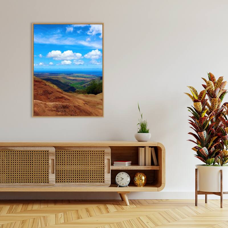 Waimea View by Nicole Dell Framed Canvas Wall Art Print