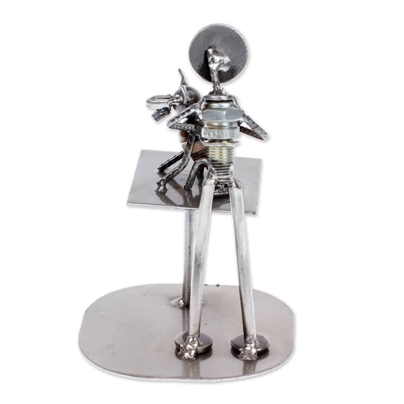 Novica Handmade Rustic Veterinarian Recycled Auto Parts Sculpture