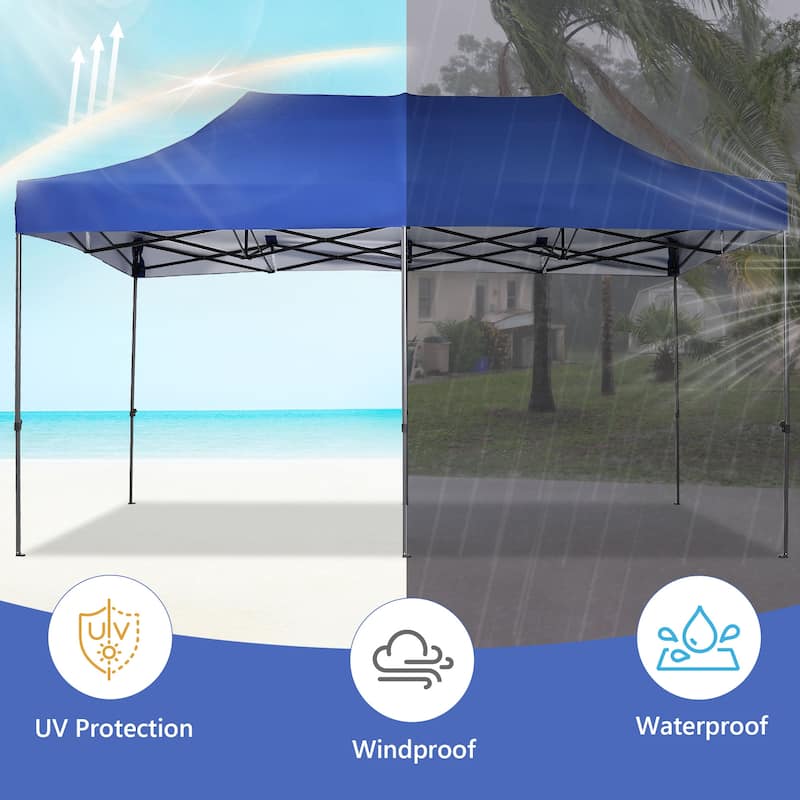 Ainfox 10x20Ft Pop up Canopy Tent Party Heavy Duty Instant Gazebo with 4 Removable Sidewalls