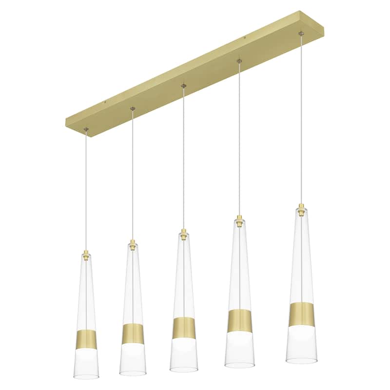Zia Integrated LED Satin Gold Island Light
