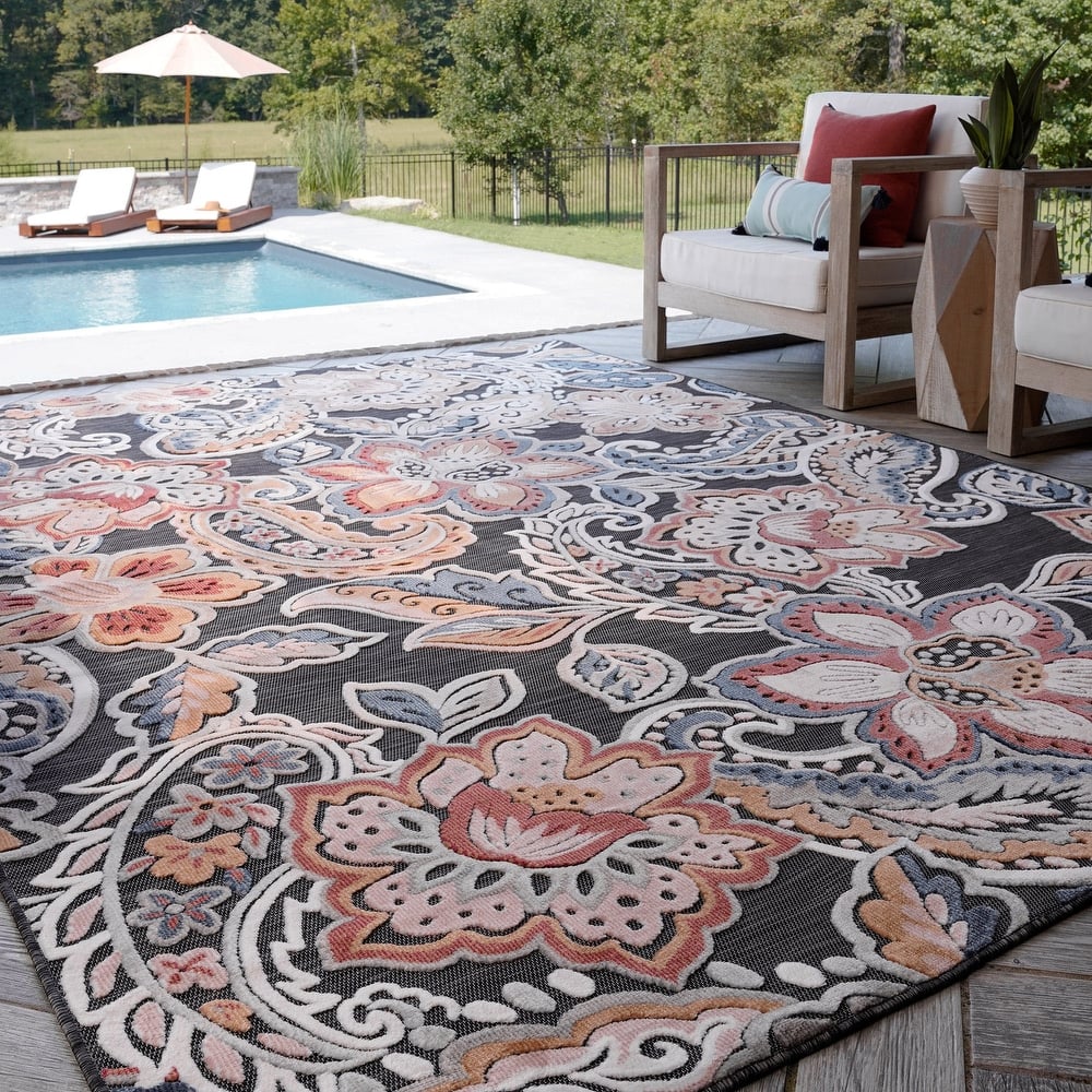 Tropicana Tropical Floral Indoor/Outdoor Area Rug