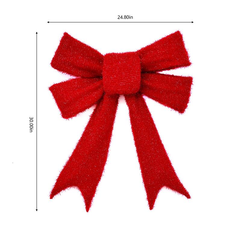 LED Lighted Bow Christmas Wall Decoration - 30"