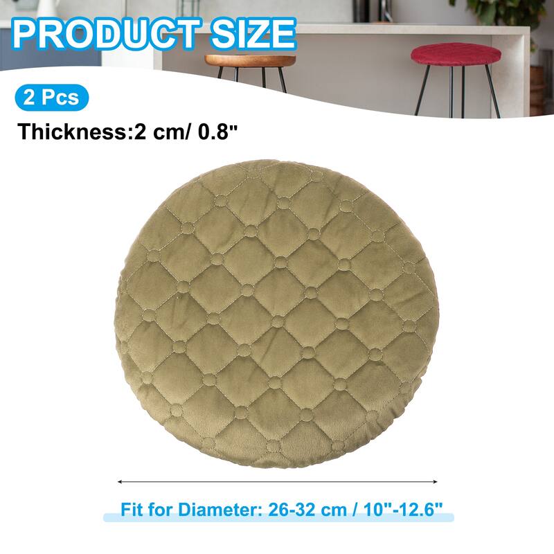 2Pcs Bar Stool Cover, Elastic Bar Stool Seat Covers for 10"-13" Chair - Golden