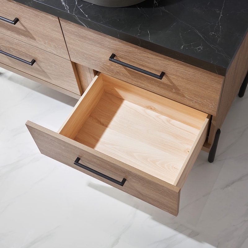 Trento Bath Vanity with Sintered Stone Top with Concrete Sink (O)