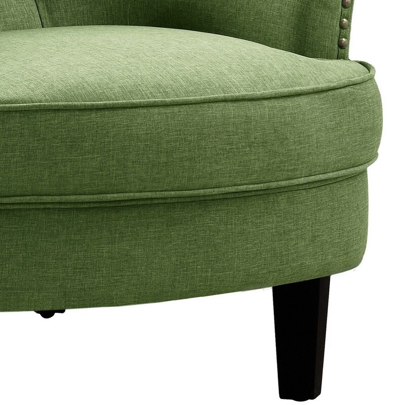 Moser Bay Mignon Velvet Linen 30 Wide Tufted Wingback Accent