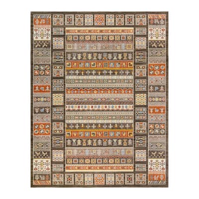 Gertmenian Kifer Thane Brown Southwestern Patchwork Area Rug