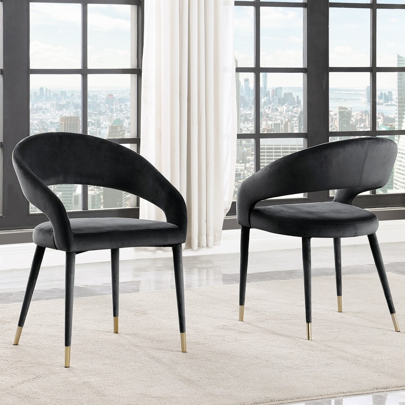 Gold upholstered dining best sale chairs