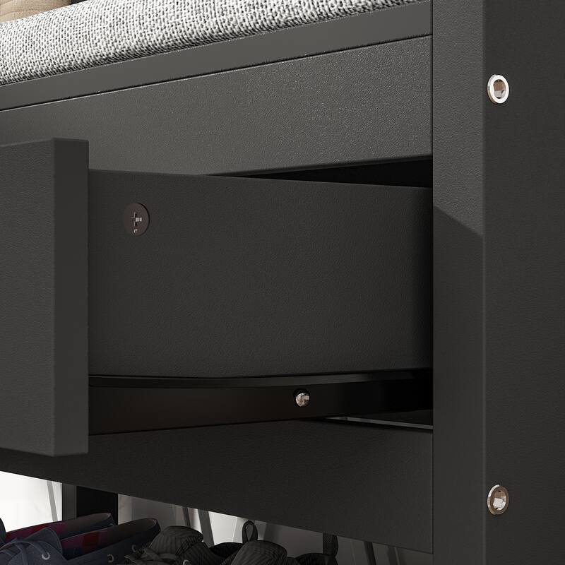 Timechee 34.3'' Wide Hall Tree with Bench and Shoe Storage